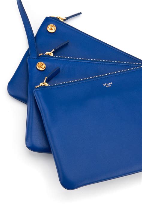 celine trio small blue|WOMEN'S LUXURY BLUE HANDBAGS .